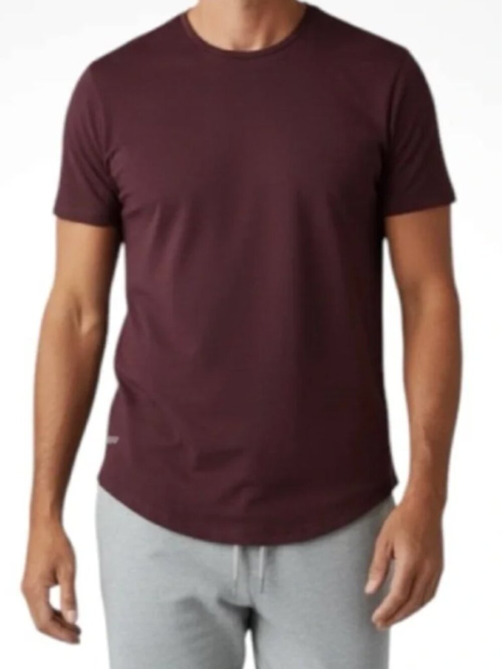 Bylt Men's The Axis Short Sleeve Performance Tee Shirt Maroon Crew XL